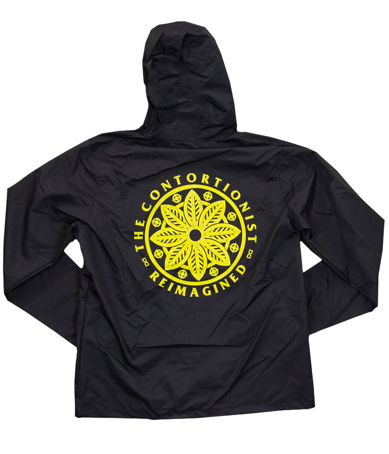 The Contortionist Reimagined Hooded Windbreaker (Black / Yellow)