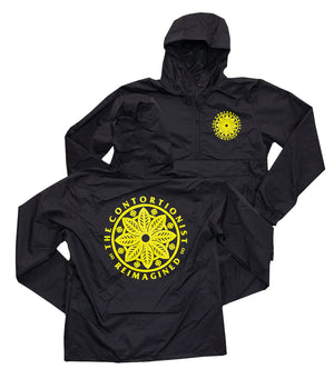 The Contortionist Reimagined Hooded Windbreaker (Black / Yellow)